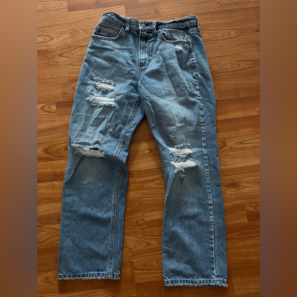 Altar'd State Blue Distressed Relaxed Jeans